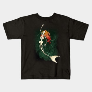 Skeleton Mermaid Kids T-Shirt